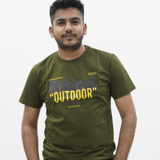 Ethical Olive Round Neck T-Shirt