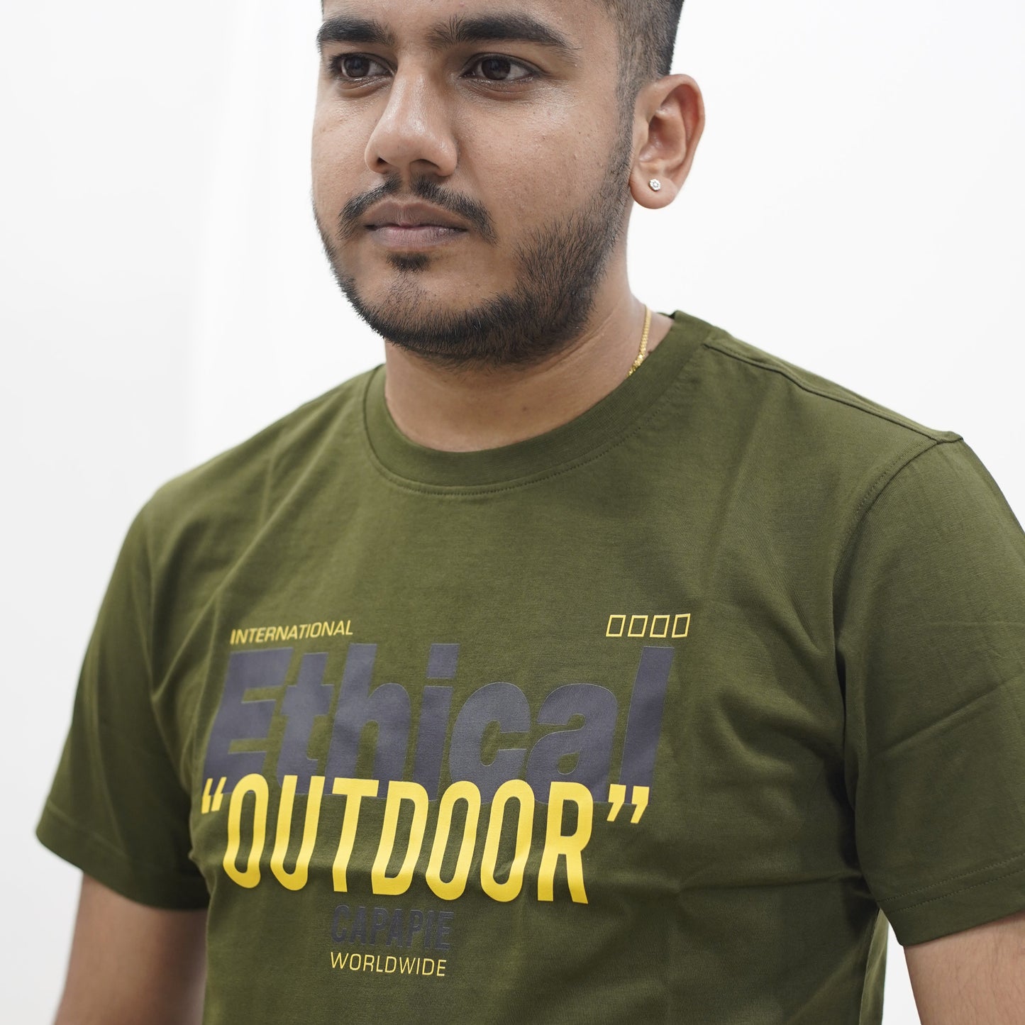 Ethical Olive Round Neck T-Shirt