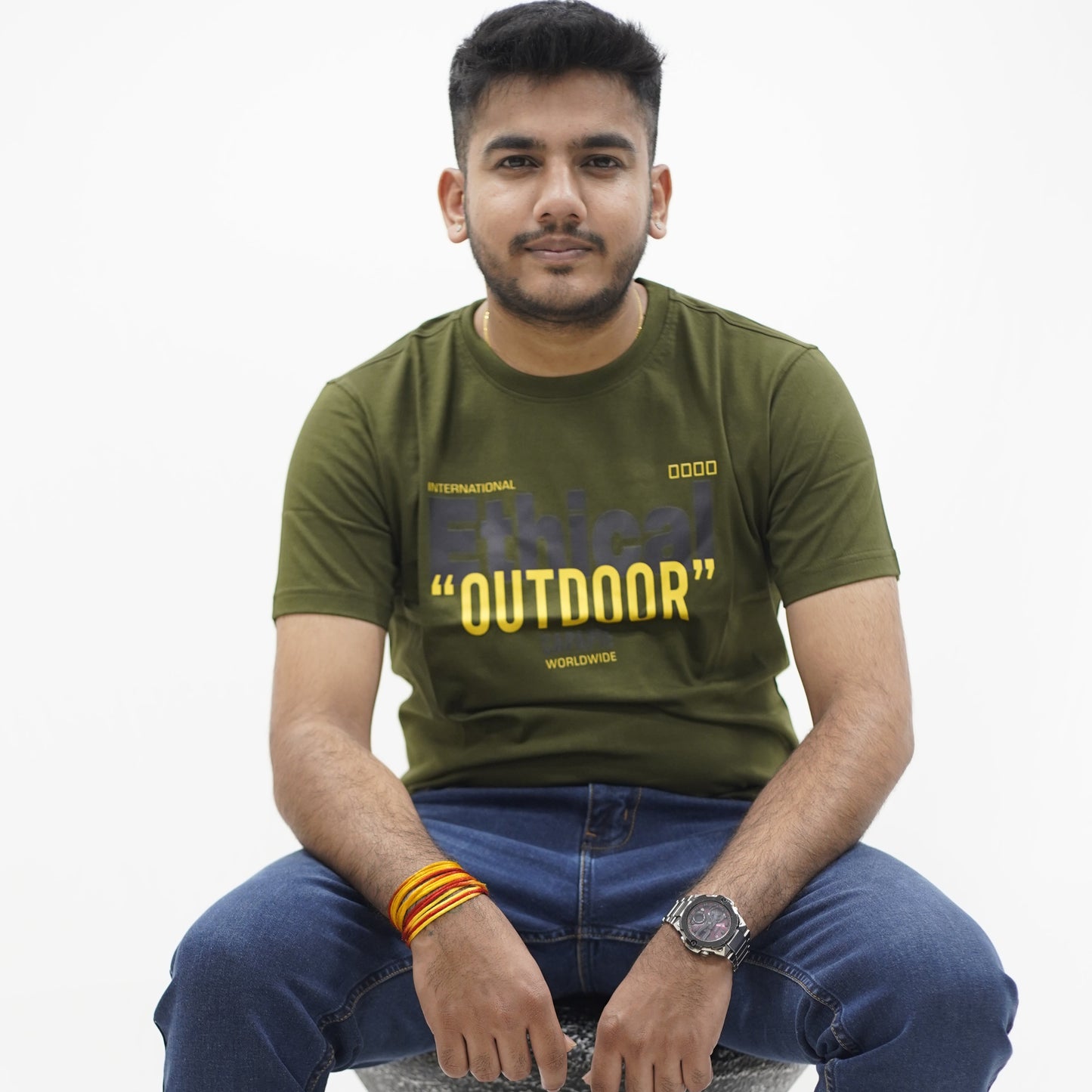 Ethical Olive Round Neck T-Shirt