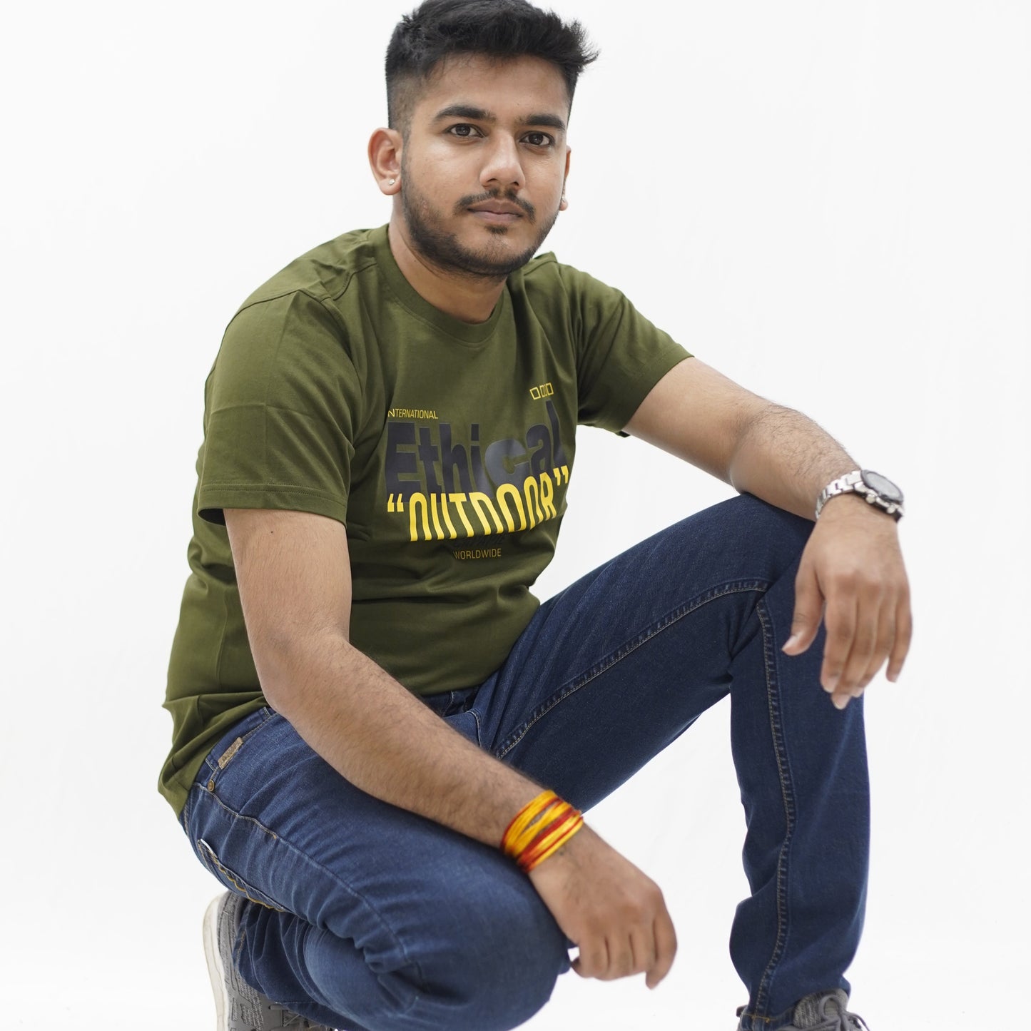 Ethical Olive Round Neck T-Shirt