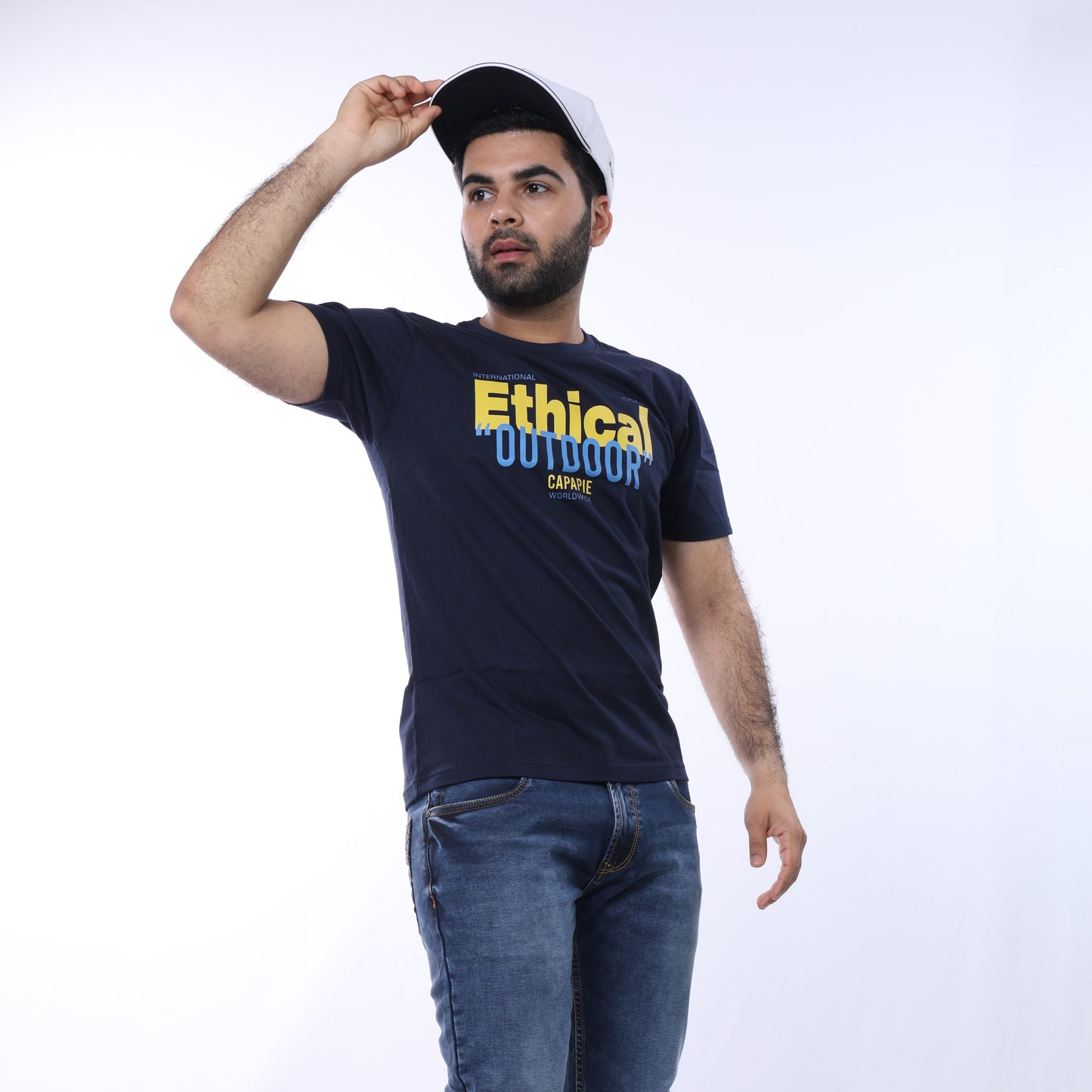 Ethical Navy Round Neck T-Shirt