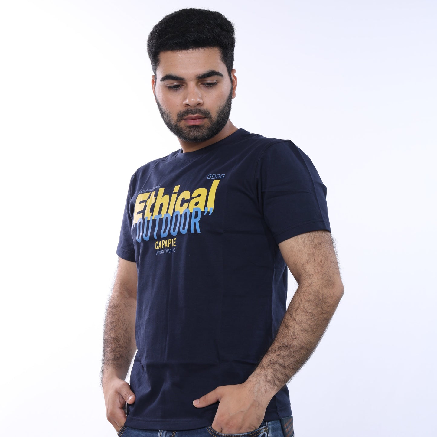 Ethical Navy Round Neck T-Shirt