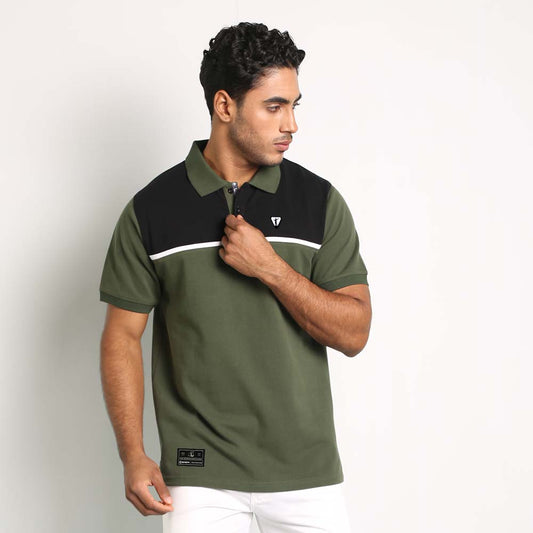 Olive Twist Polo T-Shirt
