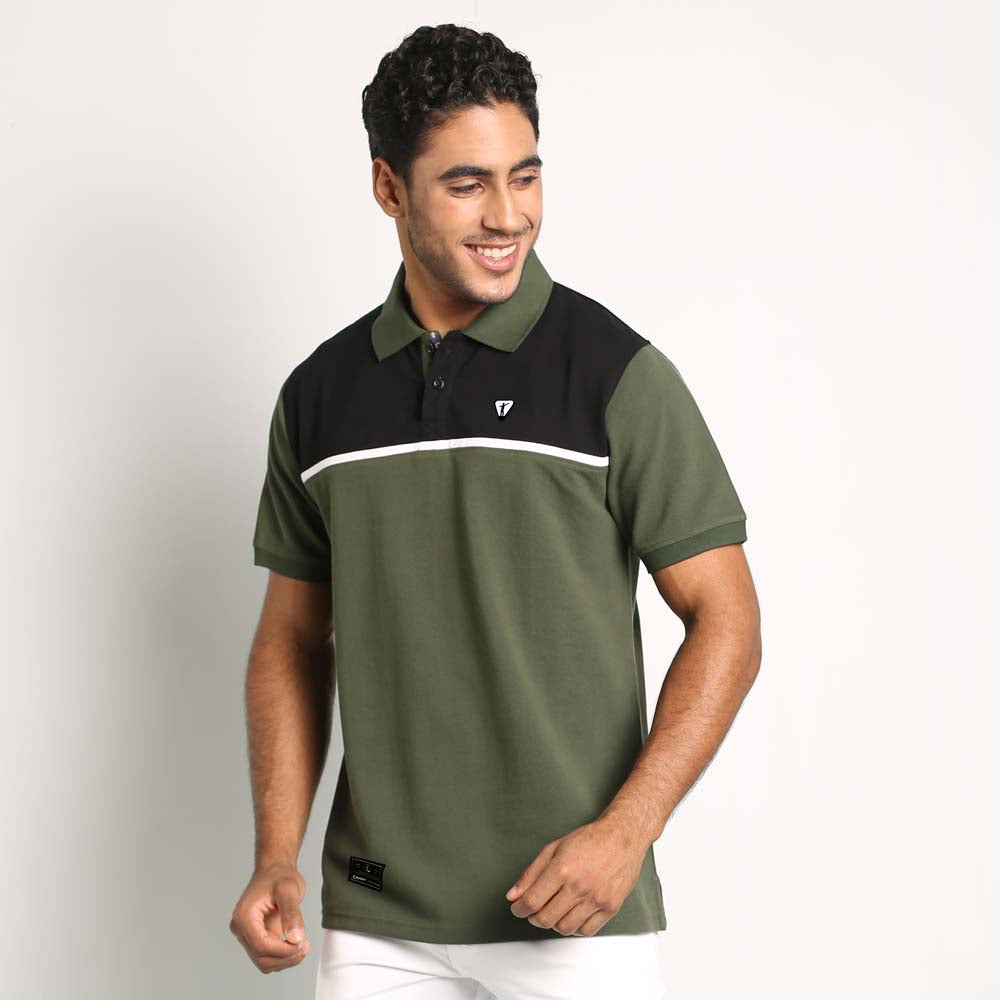 Olive Twist Polo T-Shirt
