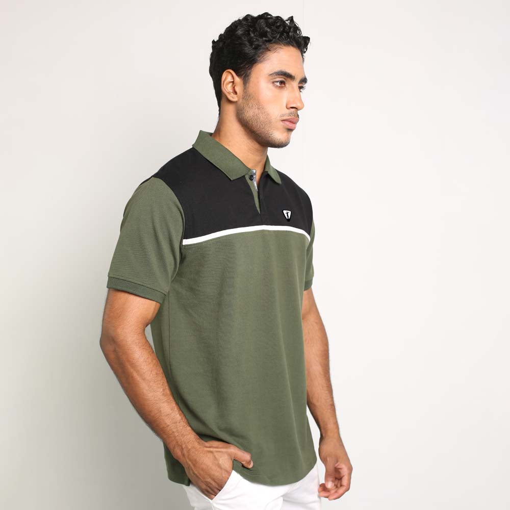 Olive Twist Polo T-Shirt