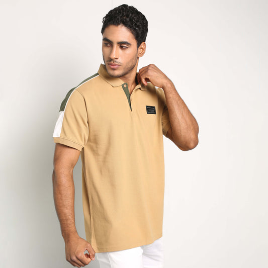 Casual Khaki Polo T-Shirt