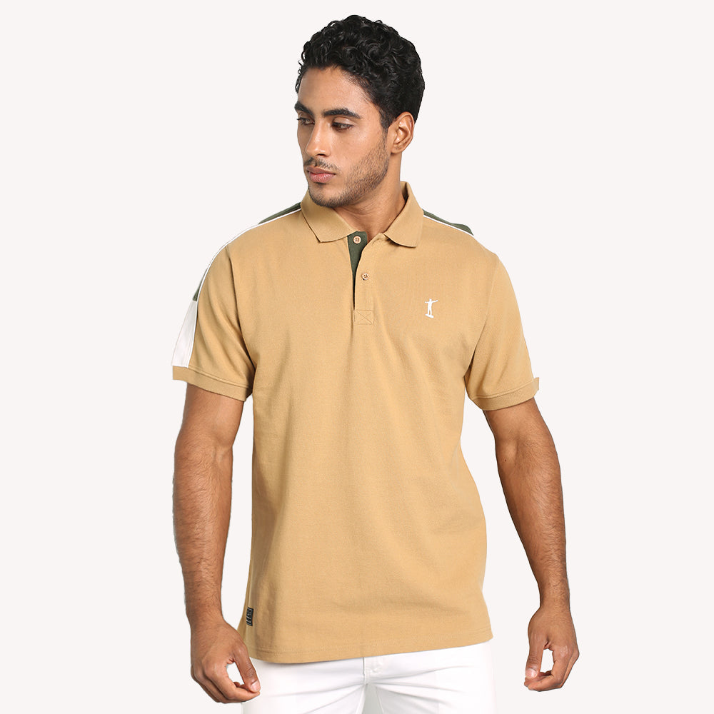 Casual Khaki Polo T-Shirt